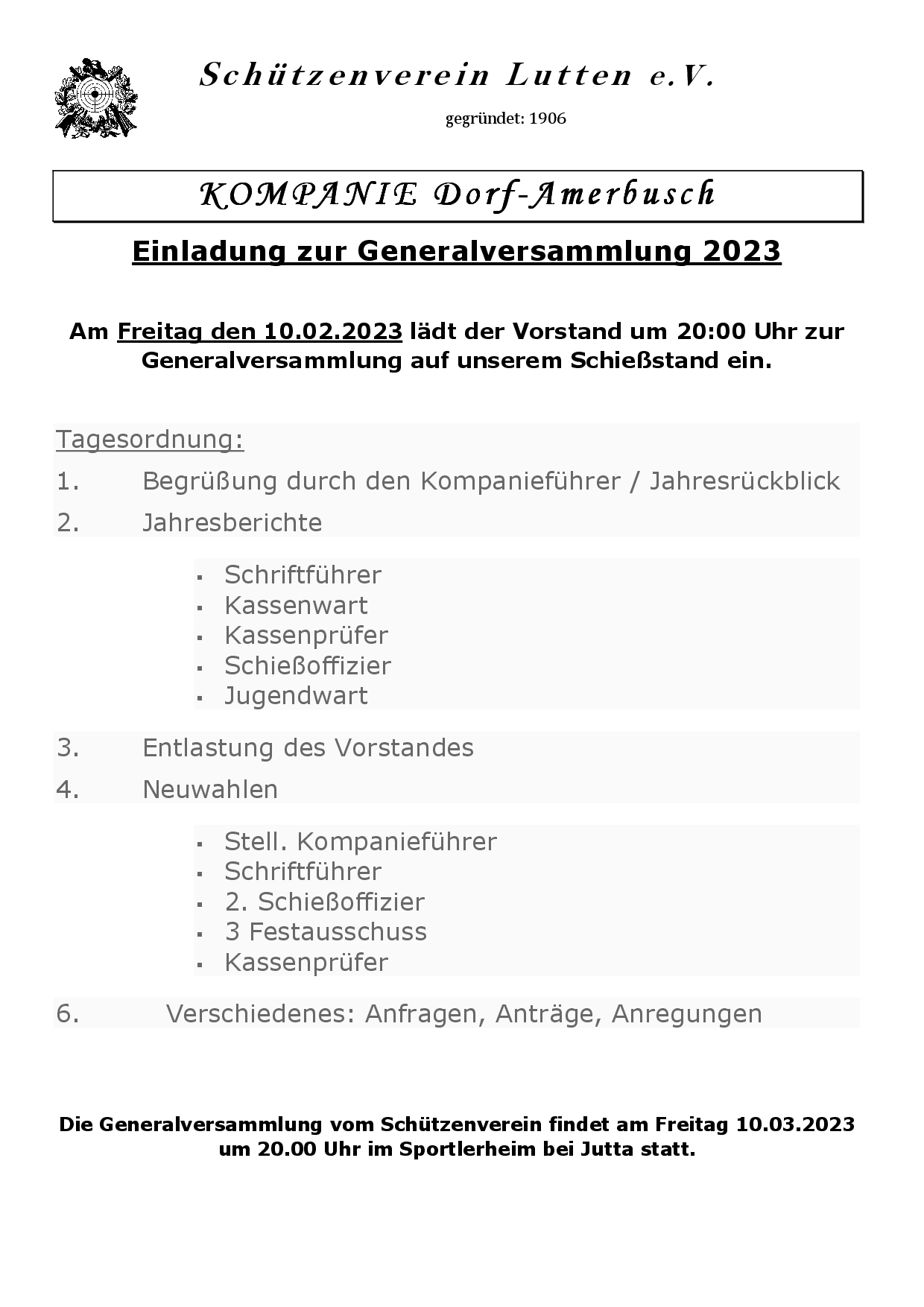 Einladung Gen. Vers. 2023